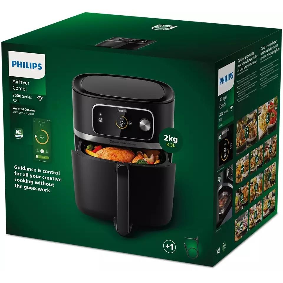 Nồi chiên không dầu điện tử Philips HD9880, dung tích 8.3L, công suất 2000W | Hàng Chính Hãng