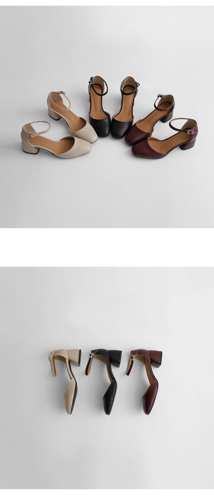 Giày cao gót mũi tròn màu trơn thời trang dành cho nữ