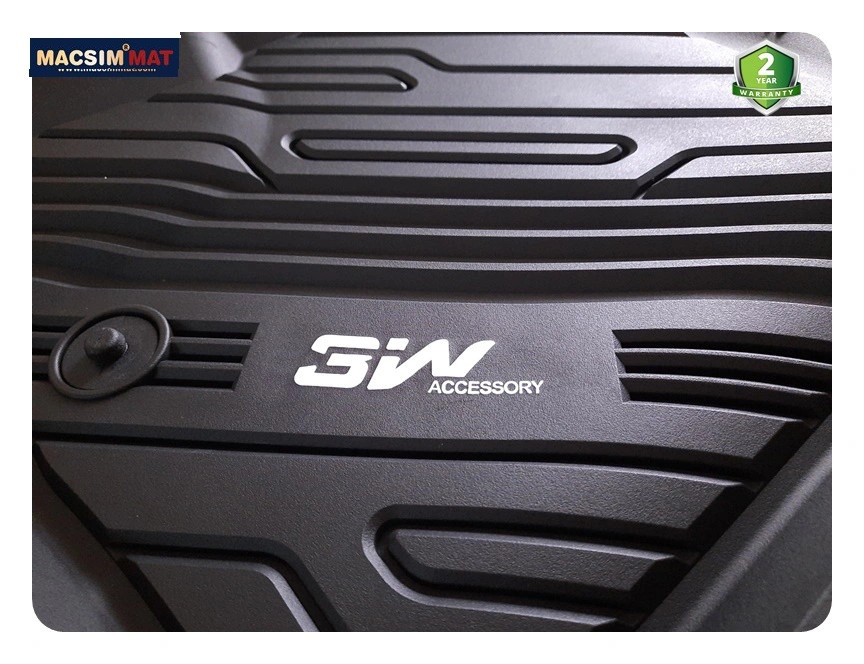 Thảm lót sàn xe ô tô Ford Ranger 2012- nay Nhãn hiệu Macsim 3W chất liệu nhựa TPE đúc khuôn cao cấp - màu đen