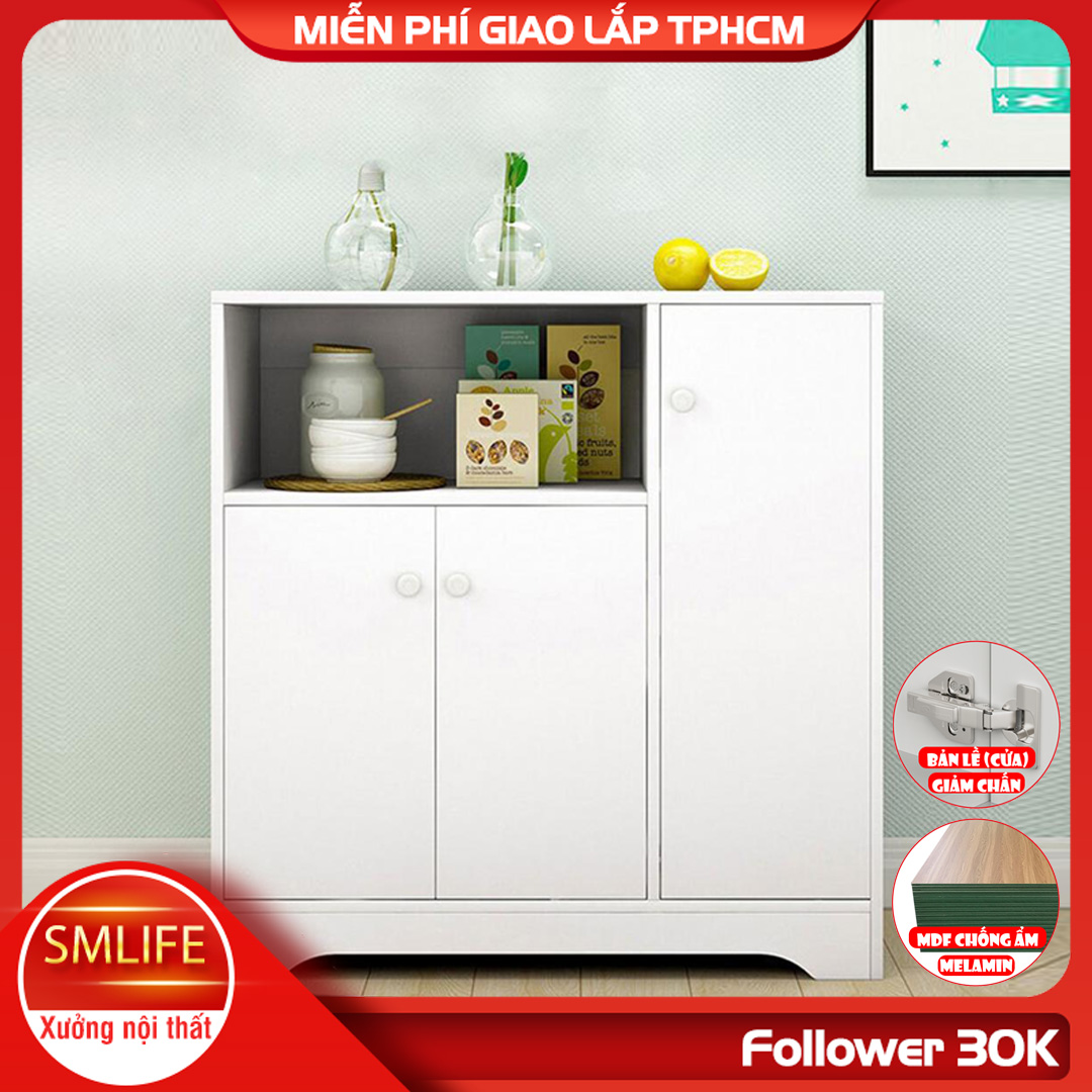 Tủ phòng ăn bằng gỗ phong cách sang trọng SMLIFE Danica