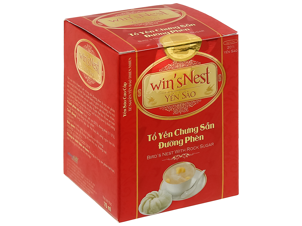 Thùng 72 lọ Yến sào win'sNest tổ yến chưng sẵn đường lọ 20% (70ml)