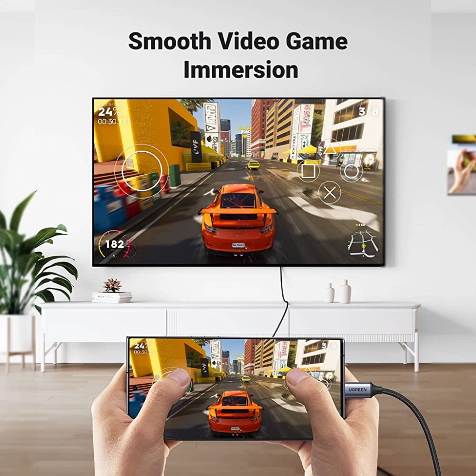 Cáp chuyển USB-C to HDMI 8K60Hz 4K144Hz HDR 1,5m Ugreen 90451 CM565 hàng chính hãng