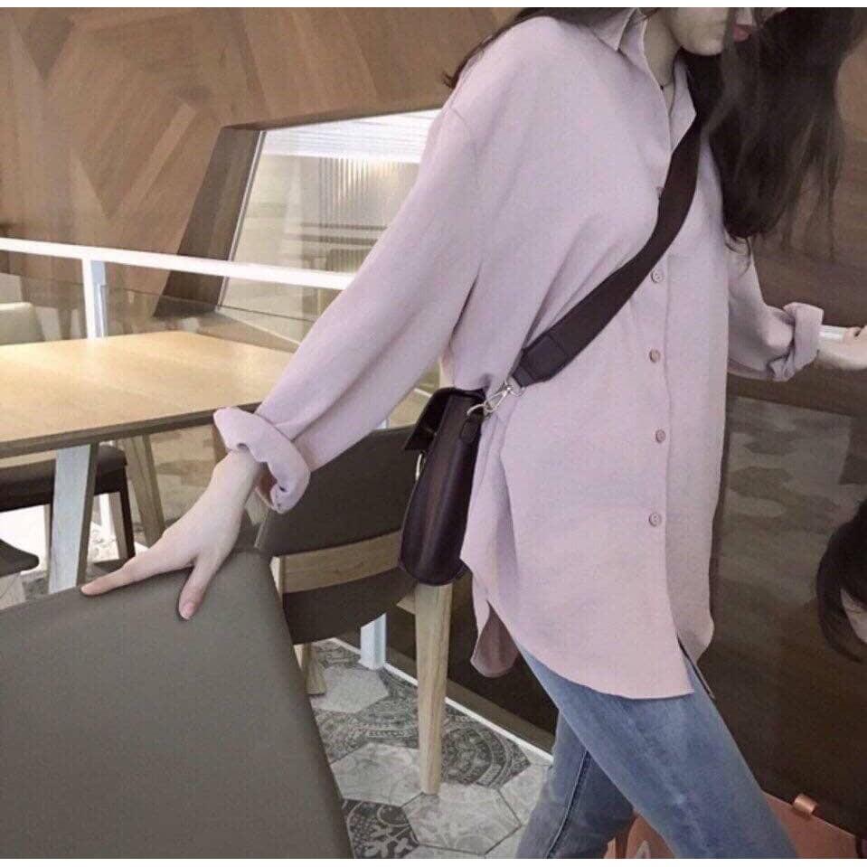 Áo sơ mi nữ oversize cá tính kèm ảnh thật