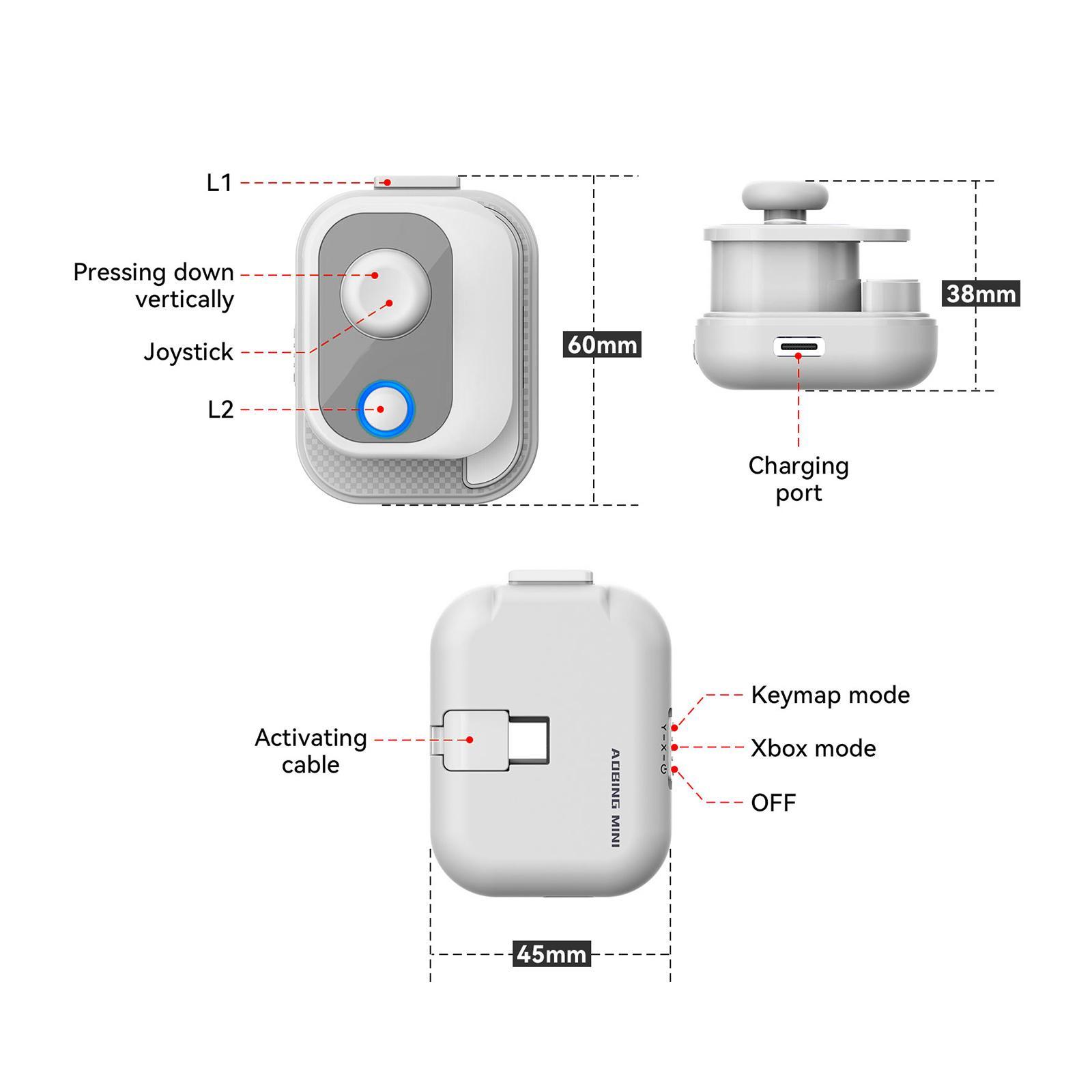 Mobile Game Controller Control stick 5.2 Plug and Play for Tablet