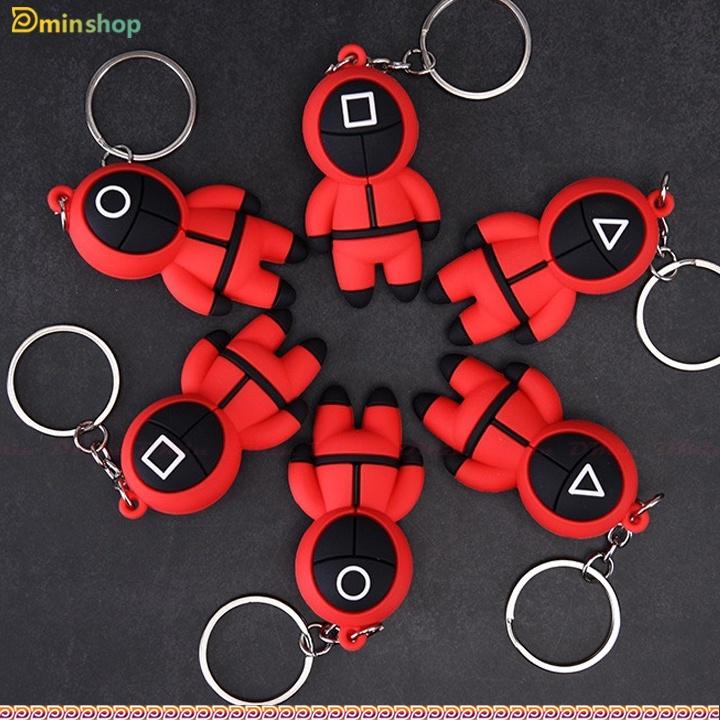 Squid Game - Móc Chìa Khóa Nhân Vật Phim Trò Chơi Con Mực, Móc Treo Túi, Balo, Trang Trí Điện Thoại