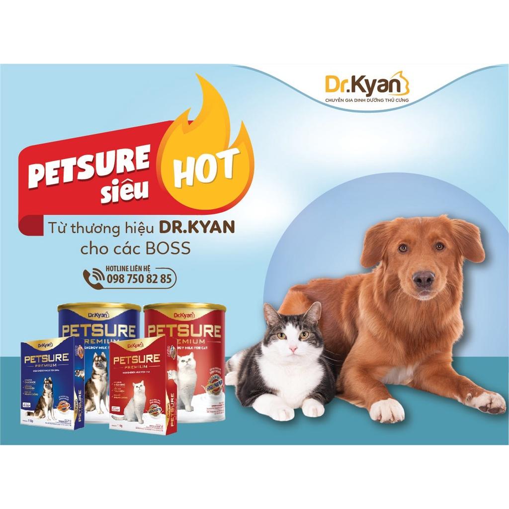 Dr.Kyan - Sữa bột PETSURE - Cao năng lượng cho chó hộp 110g