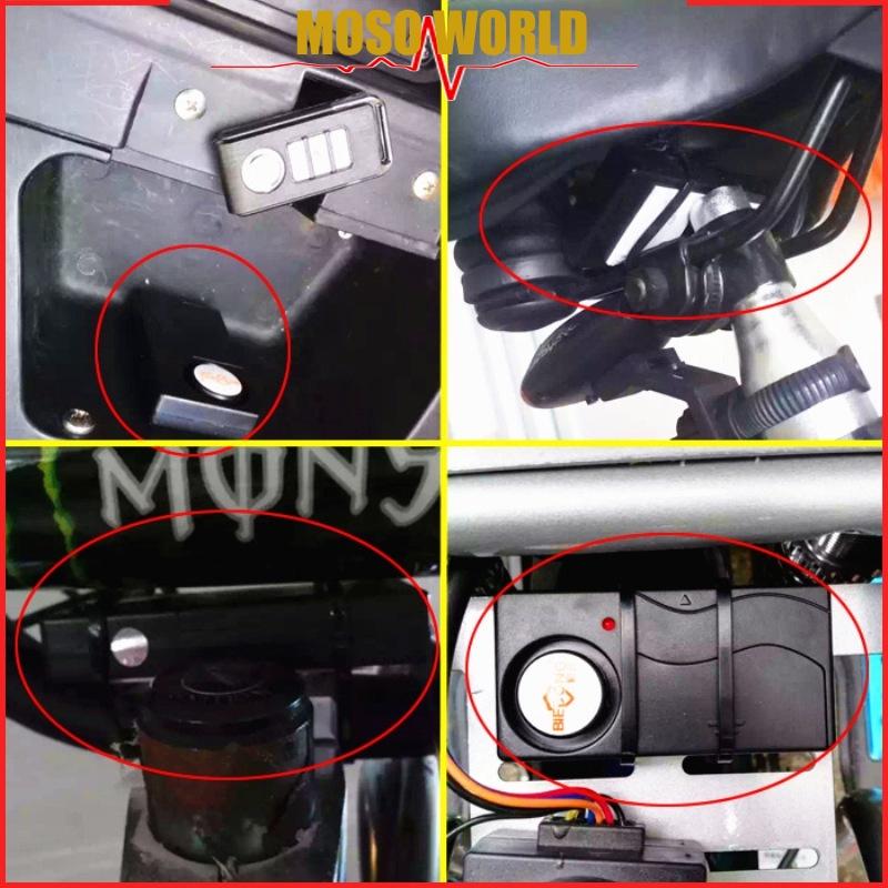 Đen Thiết Bị Báo Động Chống Trộm Không Dây Chống Thấm Nước 110db Kèm Remote Điều Khiển