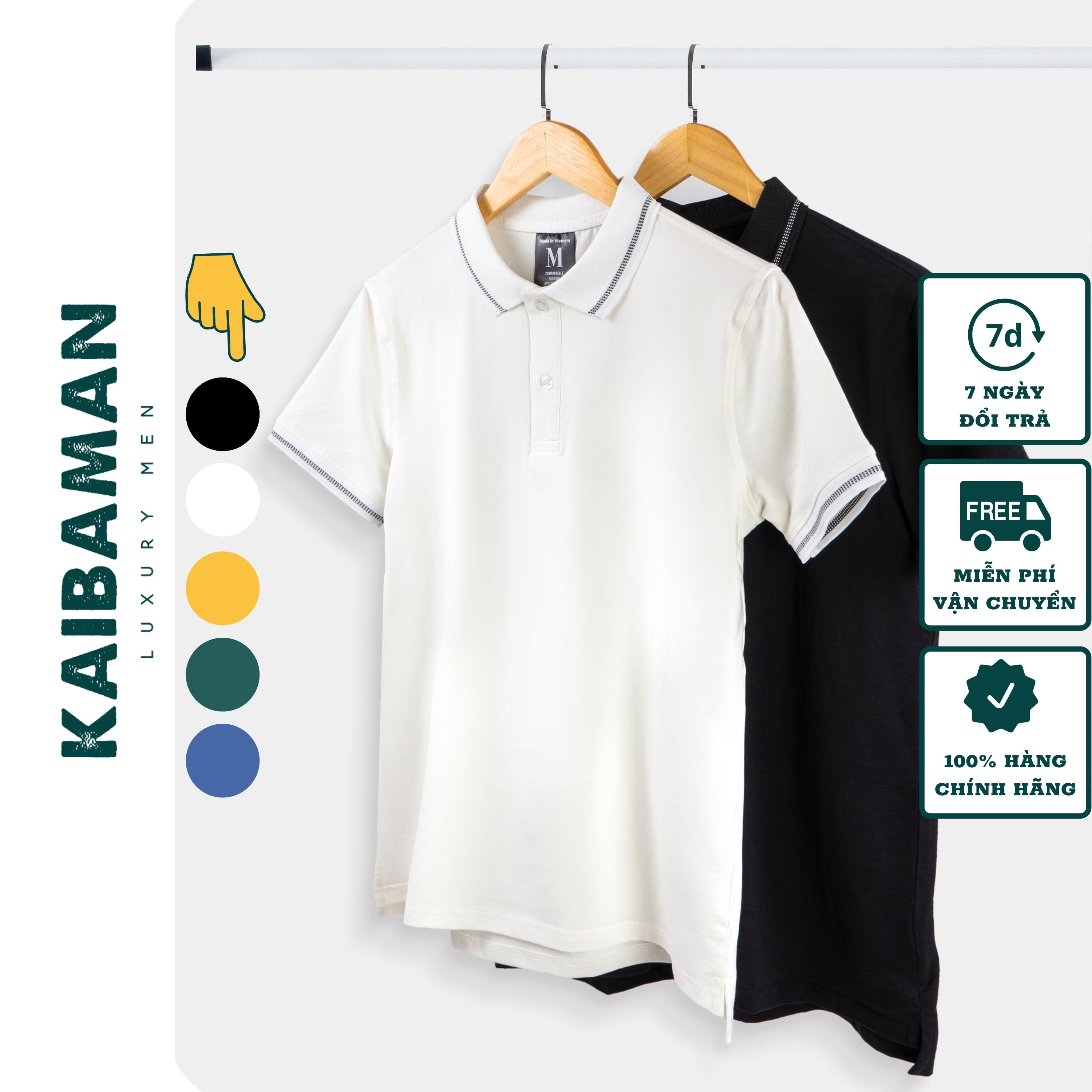 Áo Thun Polo Nam Cổ Bẻ Slimfit Cotton Compact Vải Cao Cấp Có Viền Bo Cổ Áo Tay Áo Độc Lạ- KAIBAMAN STORE