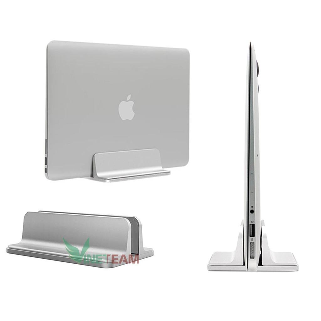 Giá đỡ đế kẹp Laptop Macbook máy tính bảng Ipad Surface dạng đứng bằng nhôm nguyên khối