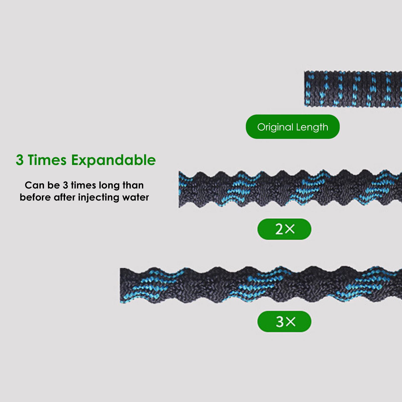 Ống Nước Linh Hoạt Có Thể Kéo Dài Đa Năng Kèm Đầu Nối Vòi Phun Để Rửa Sàn / Tưới Vườn / Làm Sạch Thú Cưng