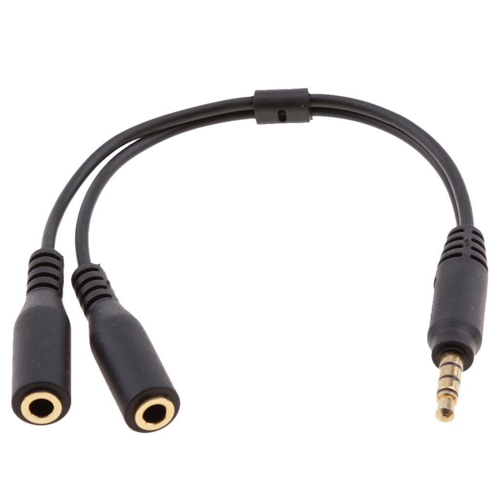 3.5mm Splitter Mic And Audio Male to Female Headset Converter Cord for PC