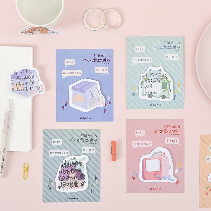 Tập 30 Tờ Giấy Note hình Yêu Tinh Dễ Thương, Giấy Dán Ghi Chú, Sticky Note ST402