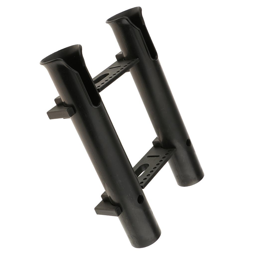 2Pcs Strong Plastic Boat Fishing Rod Holder Pole Bracket Rack Pliers Lure Storage 2 Tube