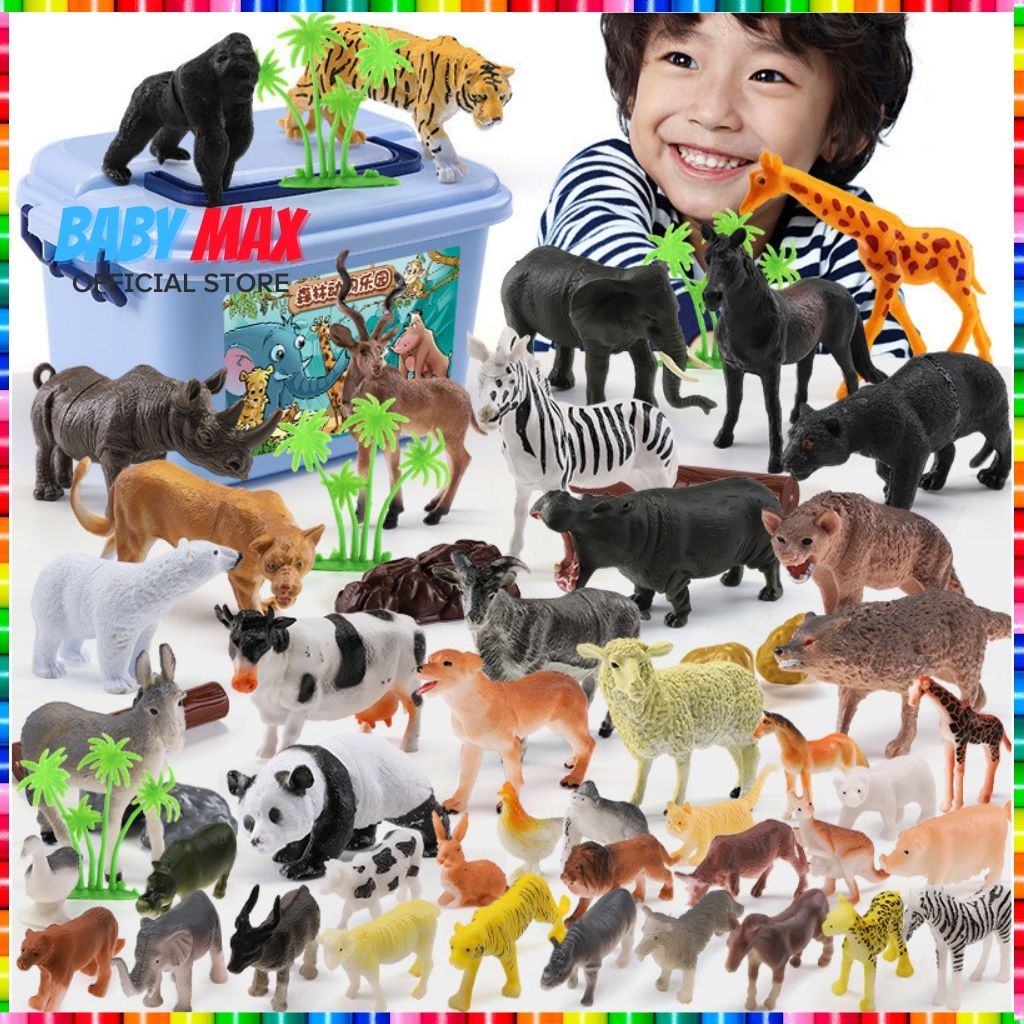 Bộ động vật 58 chi tiết cho bé mô hình đồ chơi động vật