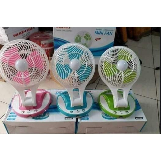 Quạt Sạc Tích Điện Đèn Led Gấp Gọn MiniFan 5580