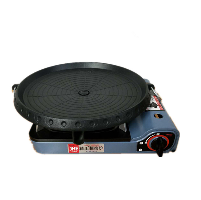 Chảo nướng hàn quốc BBQ loại 1 dày 2 đáy kích thước lớn 32CM chống dính cao cấp vỉ nướng BBQ chảo nướng dã ngoại dùng cho bếp ga bếp cồn bếp củi...