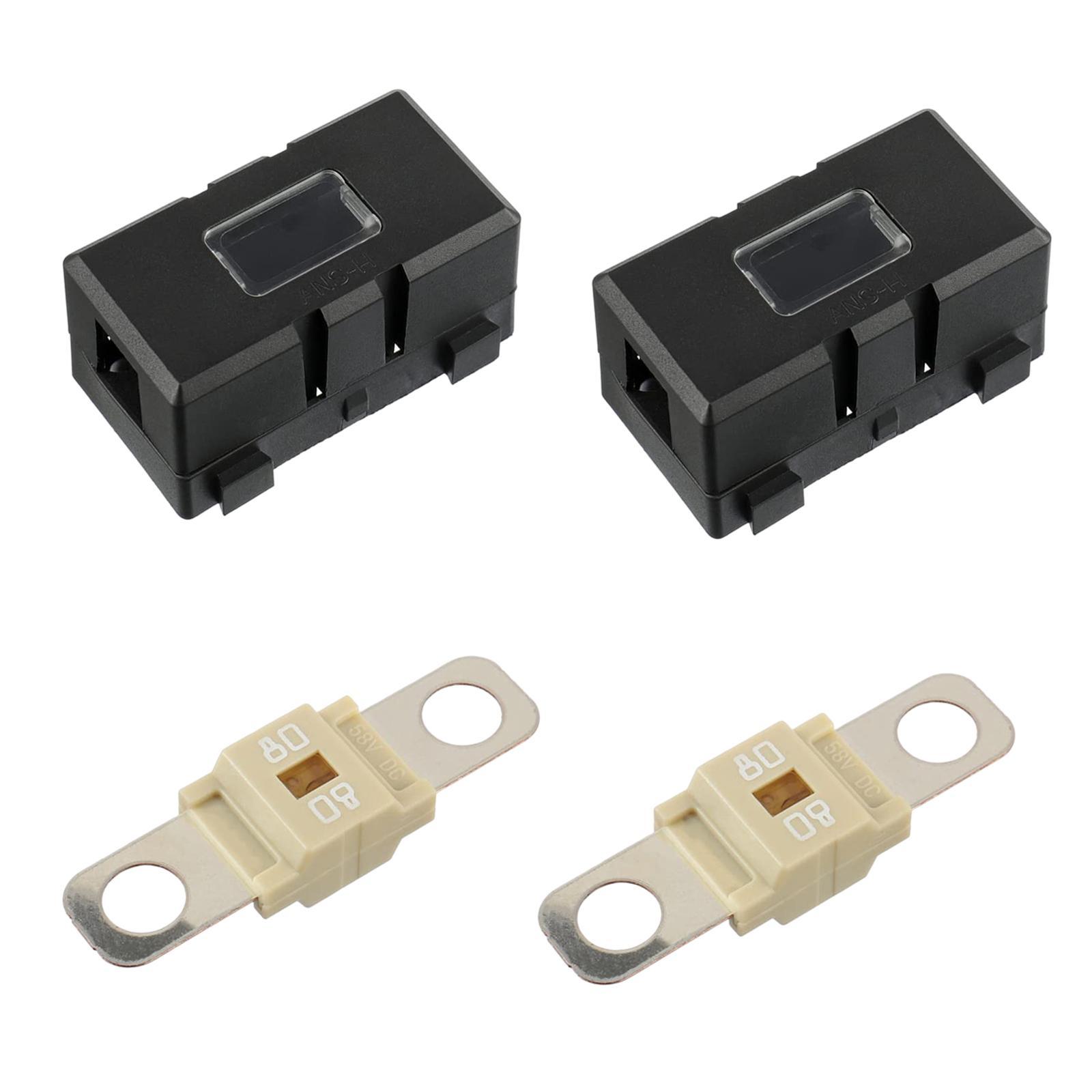 Car Fuse Holder with 2Pcs Fuses High Temperature Resistant Fuse Block Box  Fuse Vehicles Cars