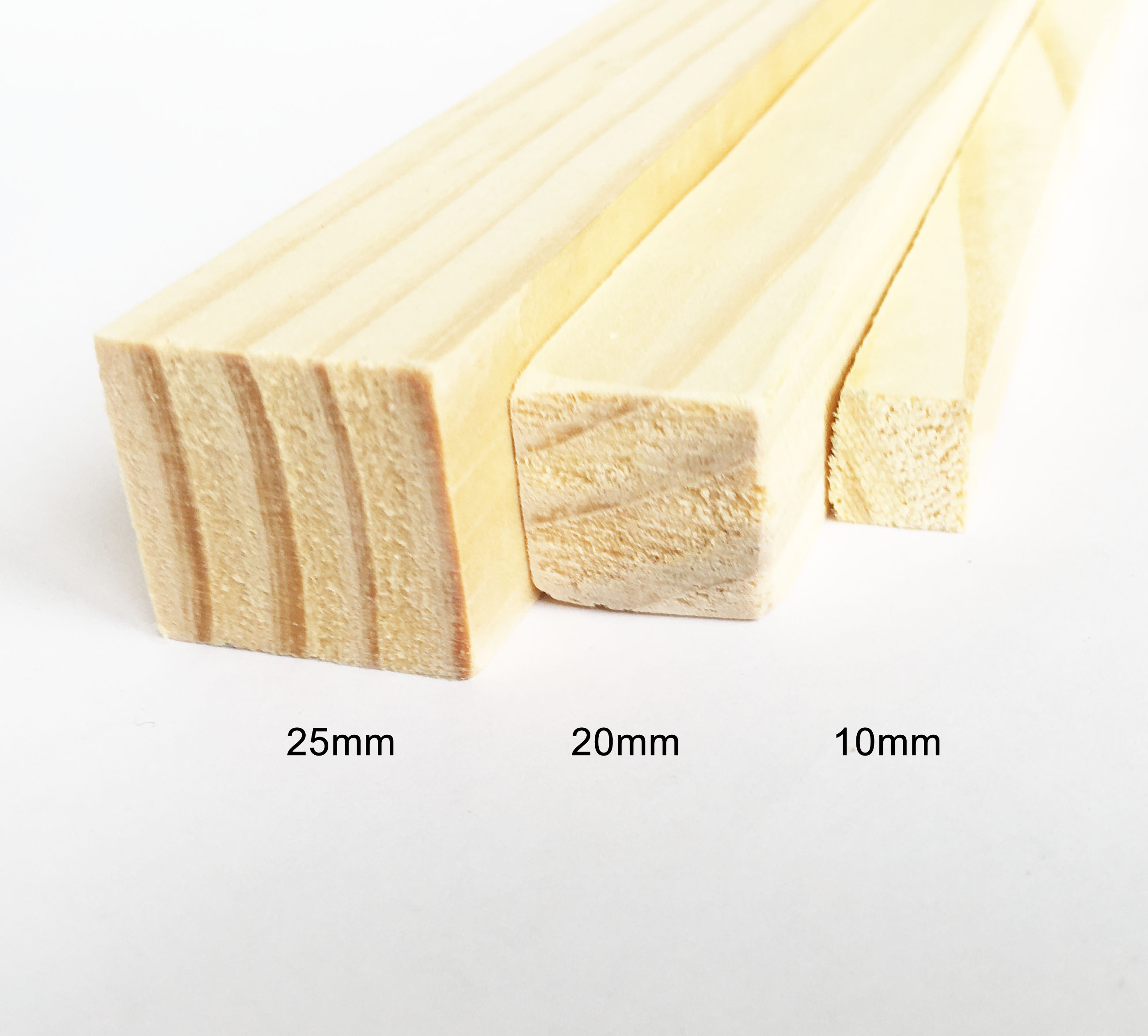 Combo 5 thanh gỗ vuông gỗ thông phi 2.5cm x 60-120cm treo mành, phụ kiện macrame