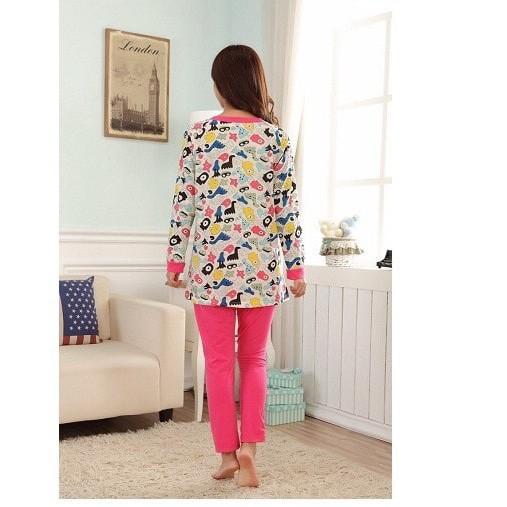 Bộ bầu  dài tay mặc nhà cho con bú