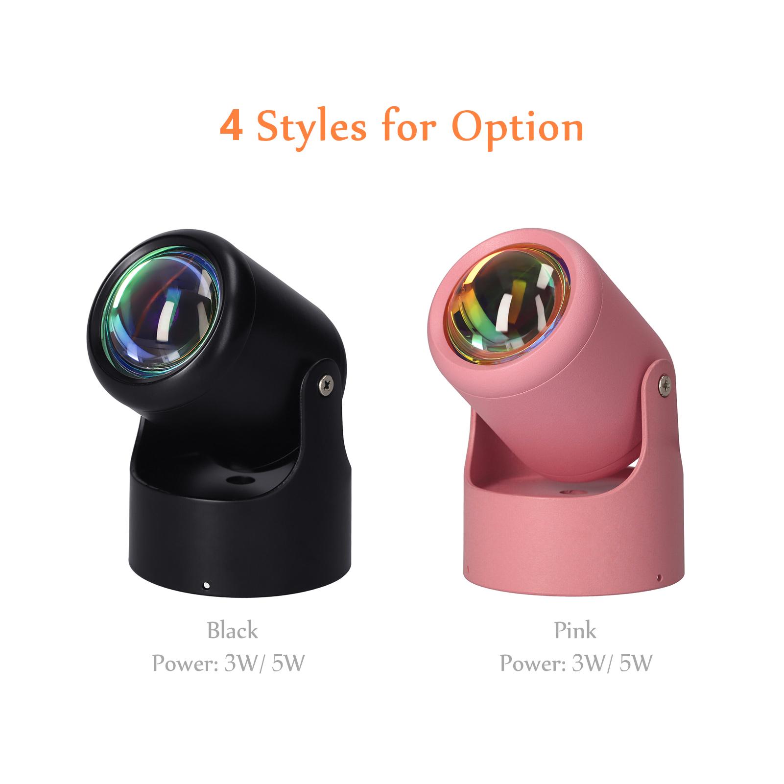 Máy chiếu để bàn hoặc treo tường có đèn LED, có thể chiếu cầu vồng, xoay 180 độ