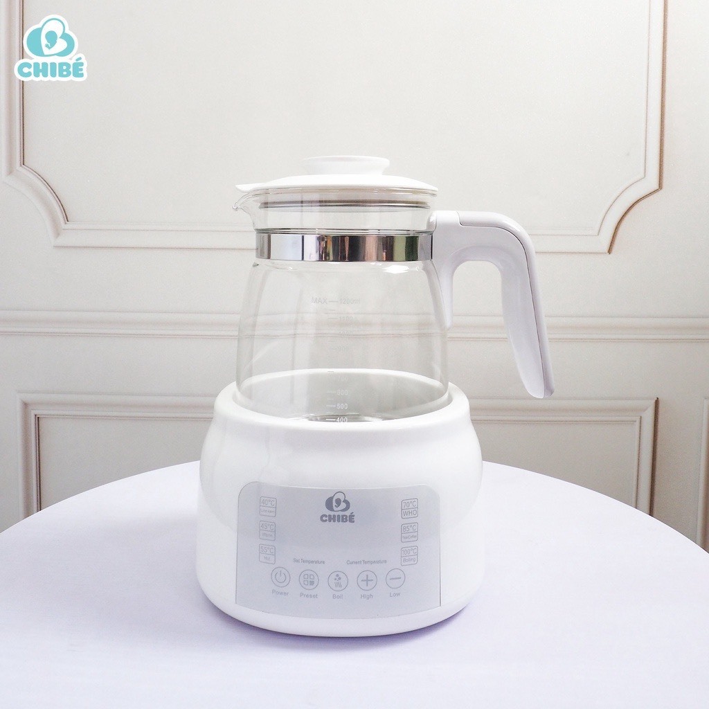 Ấm đun nước CHIBÉ CB002 thông minh pha sữa cho bé, điều khiển từ xa, giữ nhiệt 72h hàng chính hãng