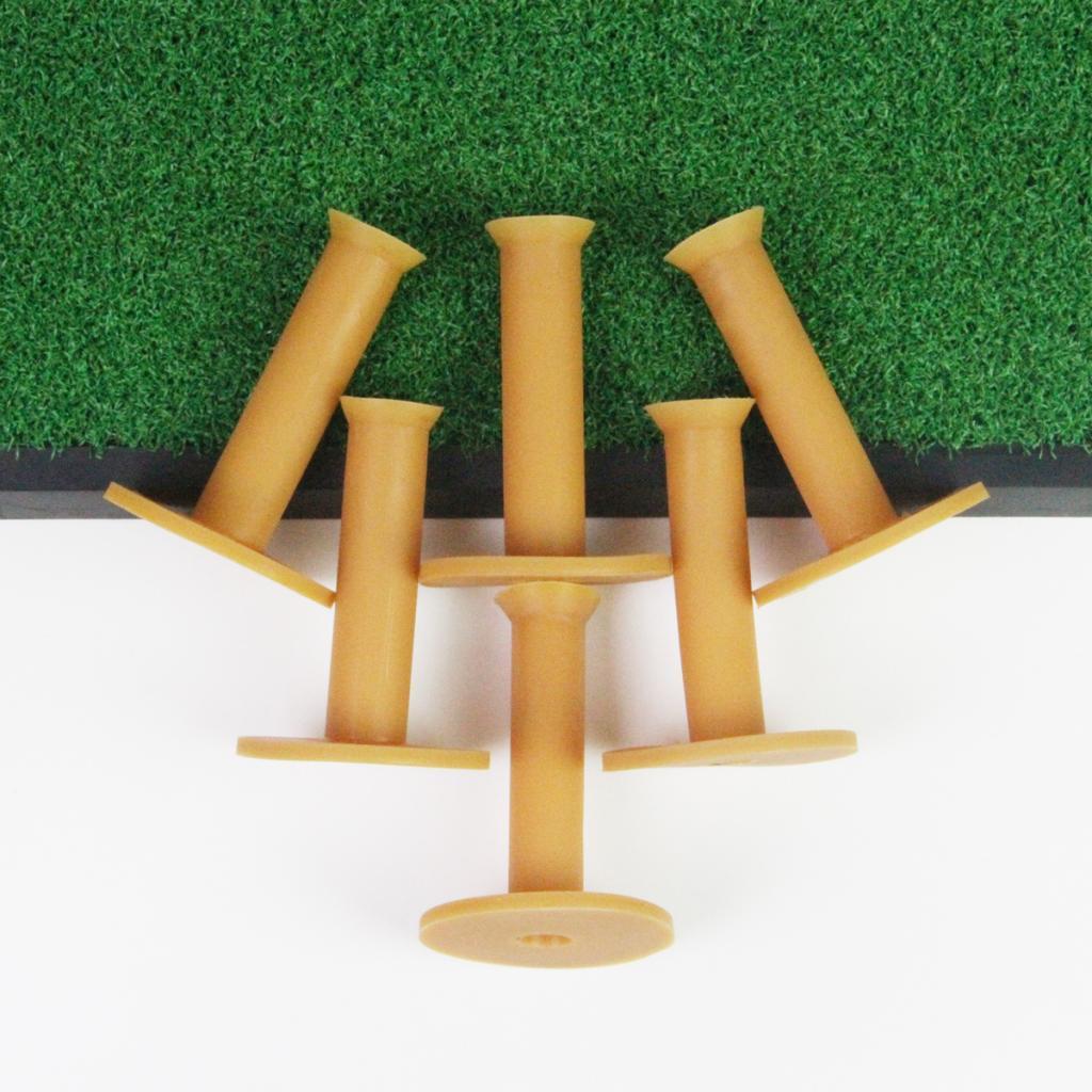 6pcs Rubber Driving Range Golf Tees Holder Tee Practice Mat