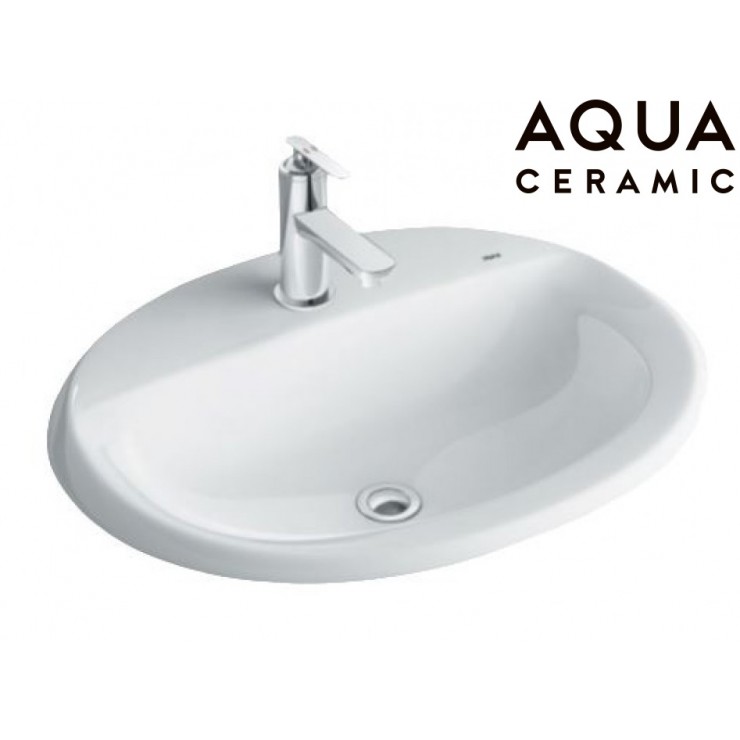 Chậu Rửa Lavabo Inax AL-2395V Dương Vành Aqua Ceramic