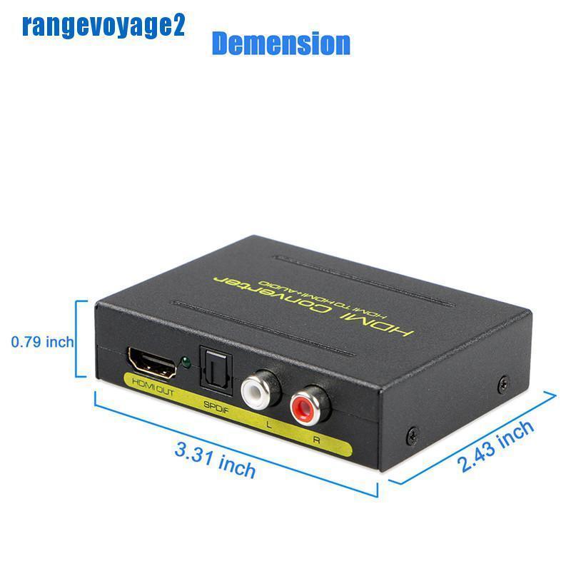 Bộ Chia Cổng Âm Thanh 1080P Từ Cổng HDMI Sang Cổng HDMI + SPDIF + RCA L /