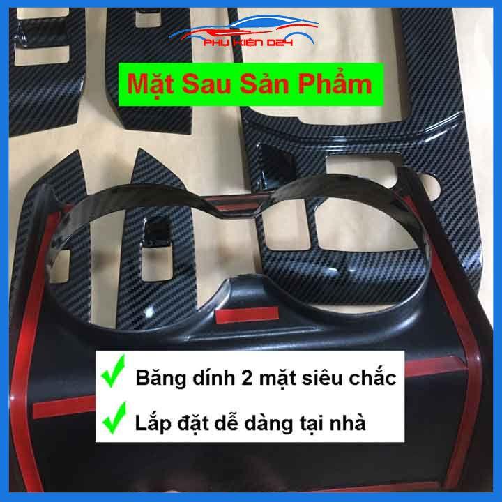 Ốp nội thất cho xe ô tô CX5, CX-5 2017-2018-2019-2020-2021-2022 vân Cacbon ABS bảo vệ chống trầy xước và làm đẹp xe