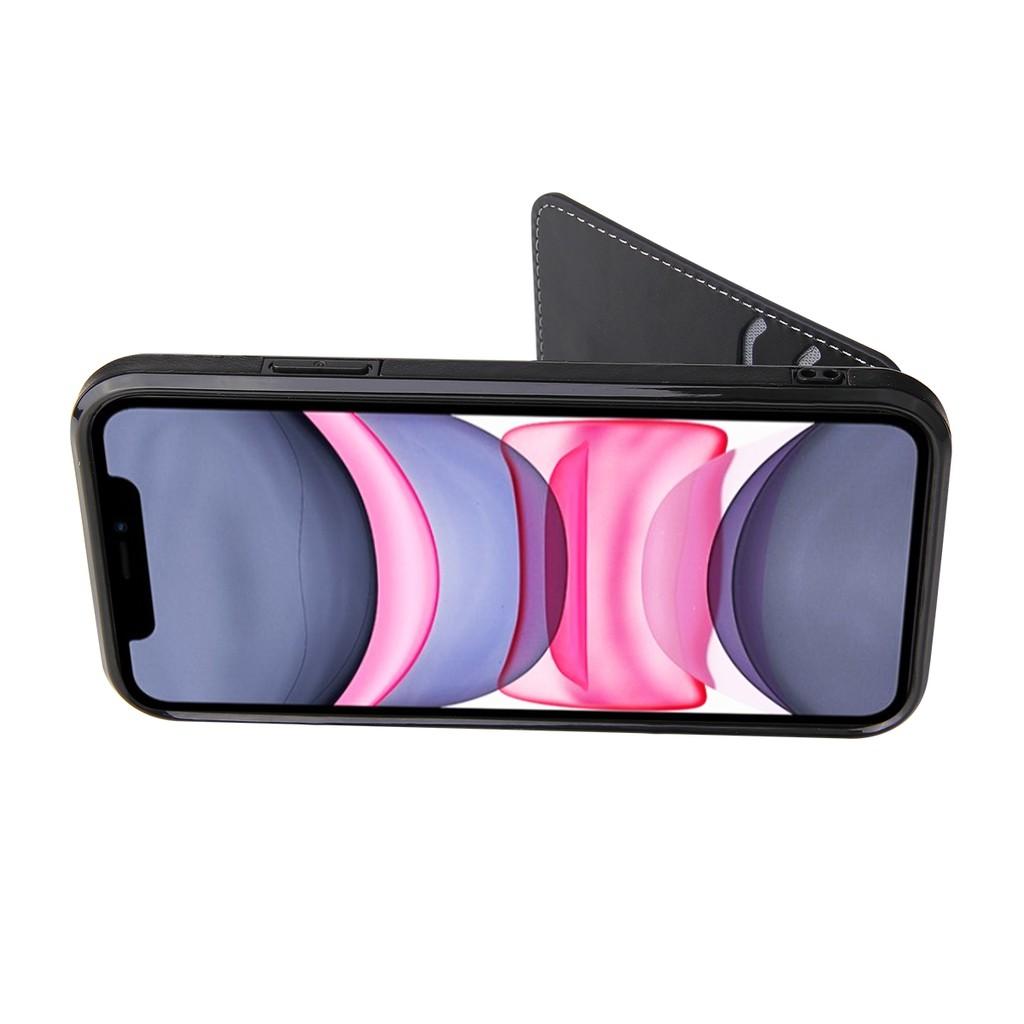 Bao da cho iPhone12/12pro/ 12 Pro Max / iphone12 Mini / iPhone 11 / 11Pro/iphone 11pro Max Bao da nắp gập hai lớp Khe cắm thẻ đứng Bao đựng ví mềm