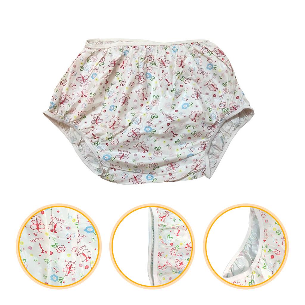 ABDL Miếng Tã Quần Đơn Giản Chuồn Chuồn Màu DDLG Trưởng Thành Quần Lót Có Thể Tái Sử Dụng Tã 1 Lớp Nhựa PVC Quần Đùi Onesized Người Cao Tuổi Thiếu Niên