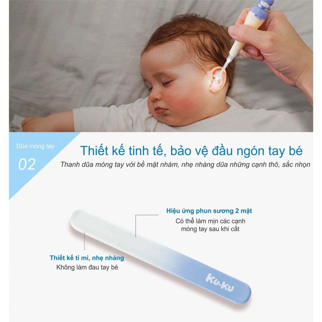 Bộ Cắt Móng Tay, Ráy Tai Cho Bé Ku.Ku Duckbill