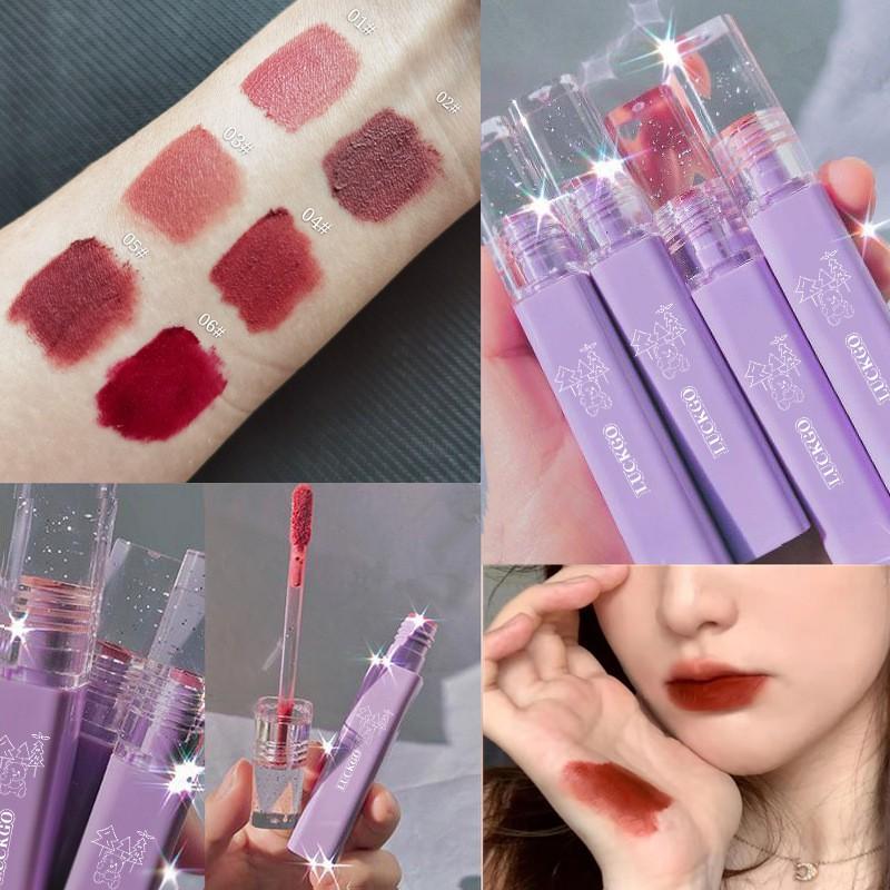 Son Kem Dưỡng Ẩm Lâu Trôi Không Thấm Nước Màu Nude Lì Luckgo