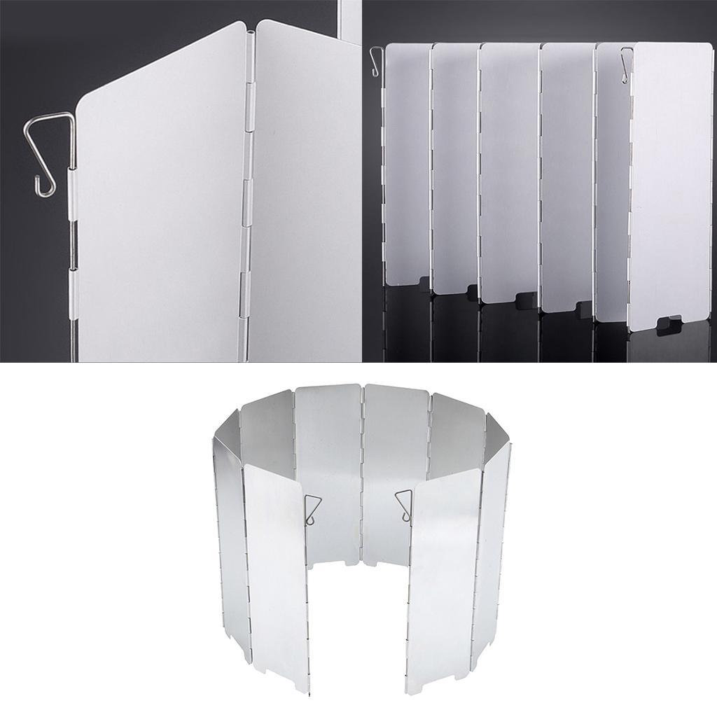 20x Folding Plates Outdoor Stove Wind Camping Kitchen Gas Screen Foldable