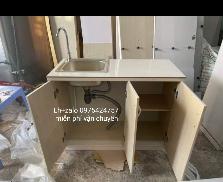 Tủ bếp MINI sẵn bồn mặt gạch