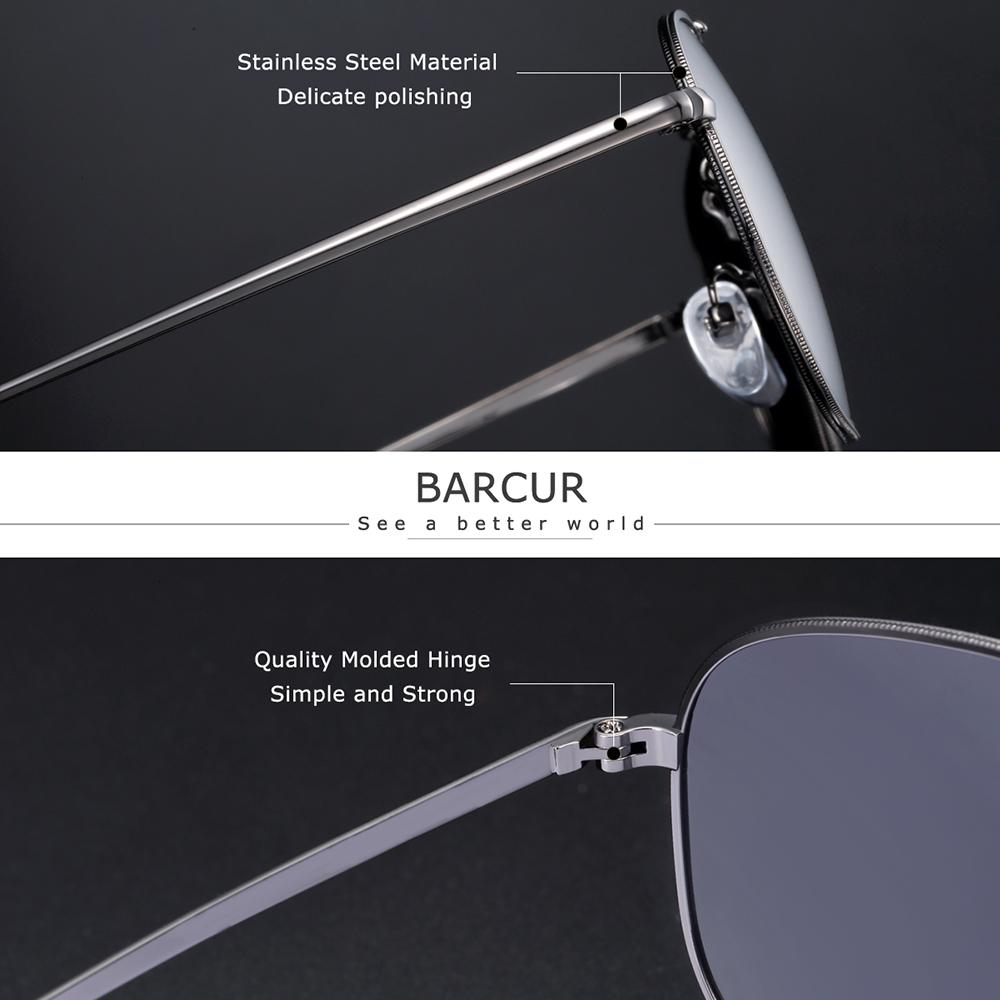 BARCUR Ban Đầu Vuông Kính Mát Nam Phân Cực Nữ Lục Giác Kính Chống Nắng Oculos De Sol Gafas Nguyệt San Lunette De Soleil Femme