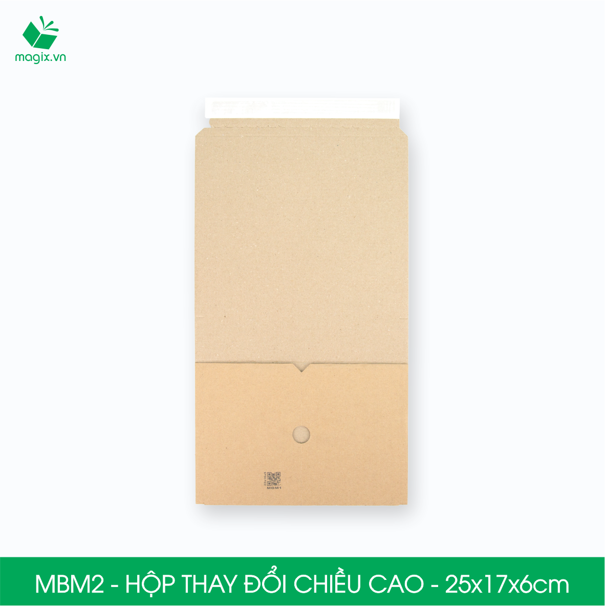 MBM2 - 25x17x6cm - Combo 100 Hộp carton thay đổi chiều cao - Thùng carton đóng hàng