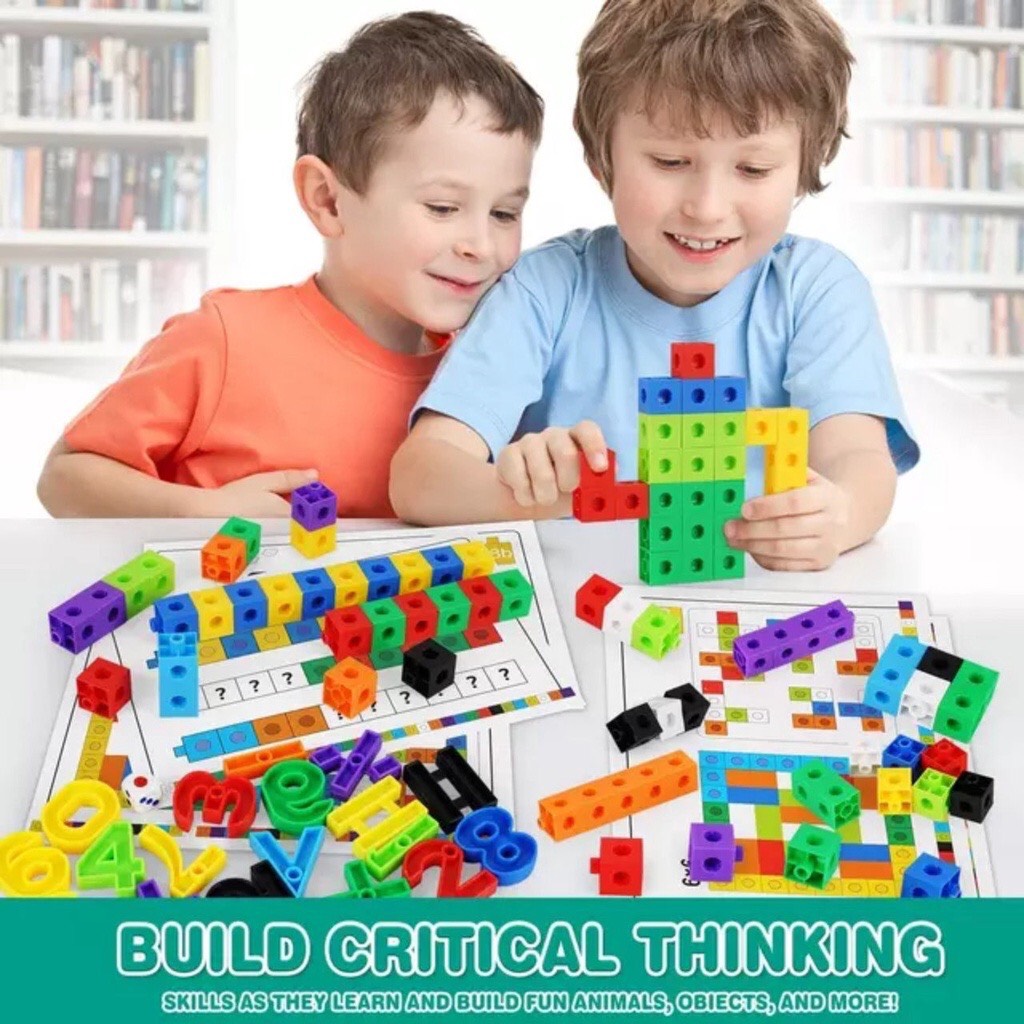 Đồ chơi toán học,bộ cube blocks hỗ trợ bé tiếp cận học toán theo cách mới thú vị hơn,hàng rất đẹp