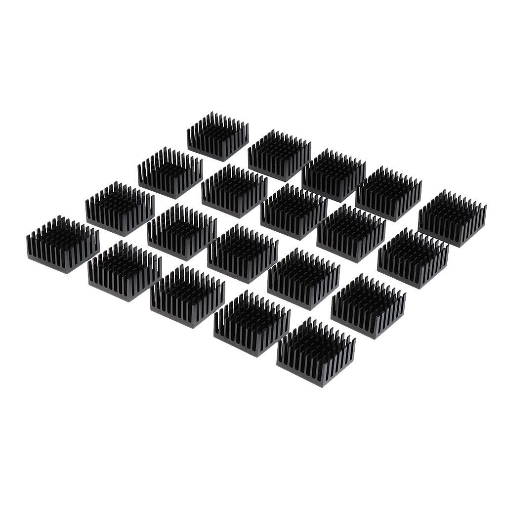 20Pcs Aluminum Heatsink Cooling Fin Radiator 28x28x15mm for IC Led Chip 1-5W