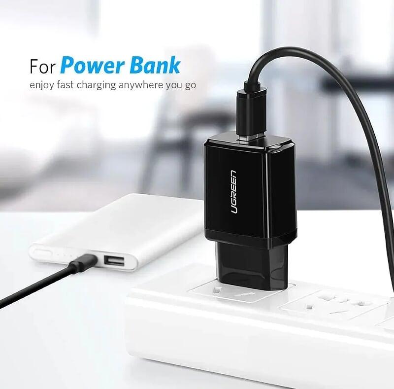 Ugreen UG50459ED011TK 5v 2.1A sạc USB màu đen - HÀNG CHÍNH HÃNG