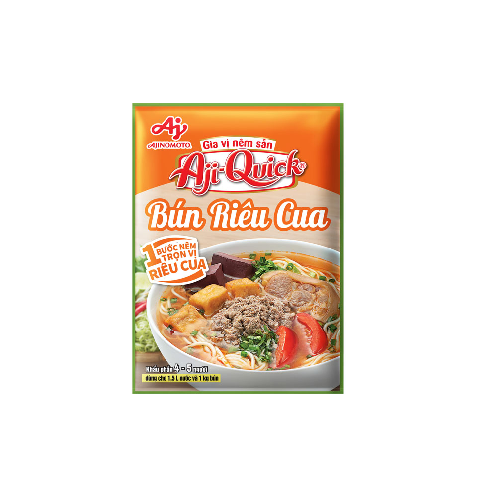 Combo 6 Gói Gia Vị Nêm Sẵn Aji-Quick® Bún Riêu Cua 54g/gói