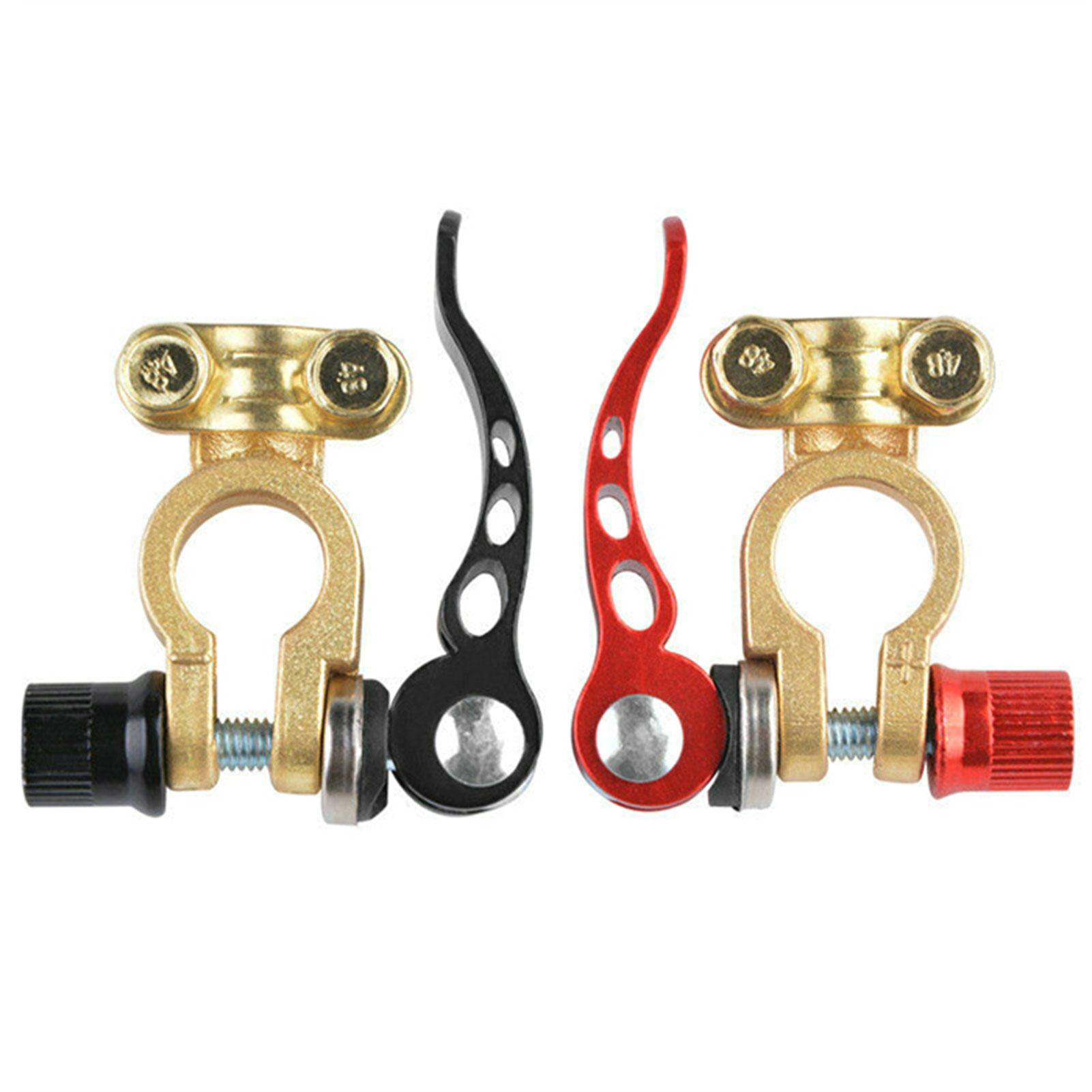 2Pcs Car Battery Terminal Connector Clamp Adjust Quick Release Disconnect Tool