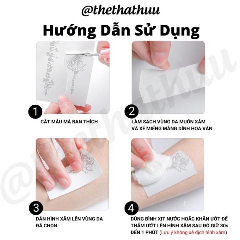 Hình Xăm Dán 15 Ngày Hoa Phong Thủy May Mắn GZ-082 12x19cm