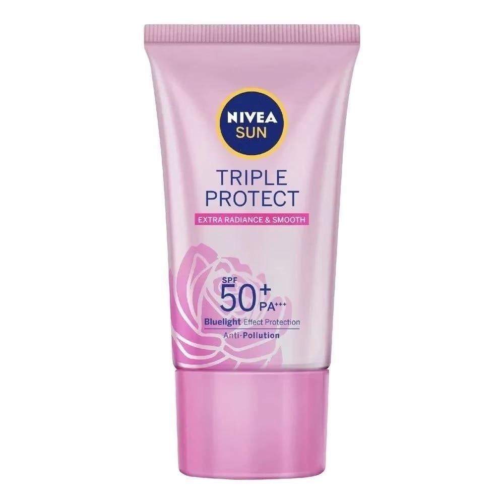 Kem Chống Nắng Nivea Hokkaido Rose Extra Radiance And Smooth Dưỡng Sáng Mịn Da SPF50+ PA+++ 40ml