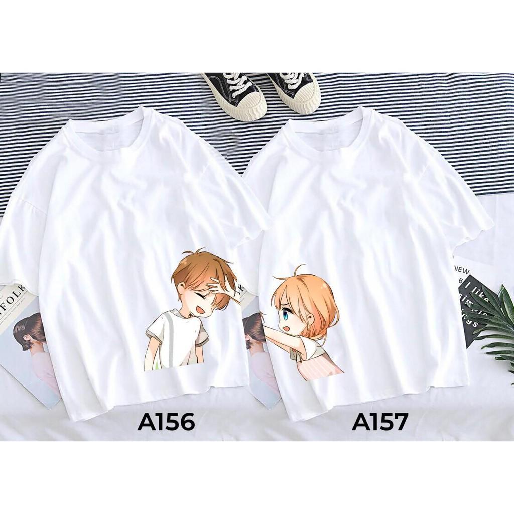 Áo thun Cặp Đôi Nam Nữ Couple - Cặp đôi nam nữ dễ thương  Có size tay lỡ