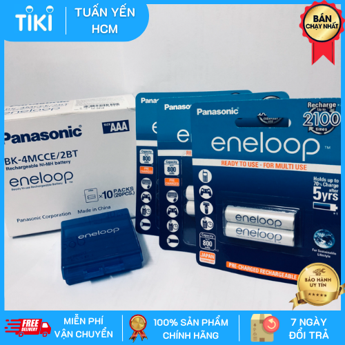 Bộ 3 vỉ pin sạc Panasonic Eneloop AAA BK-4MCCE/2B-V-Hàng chính hãng
