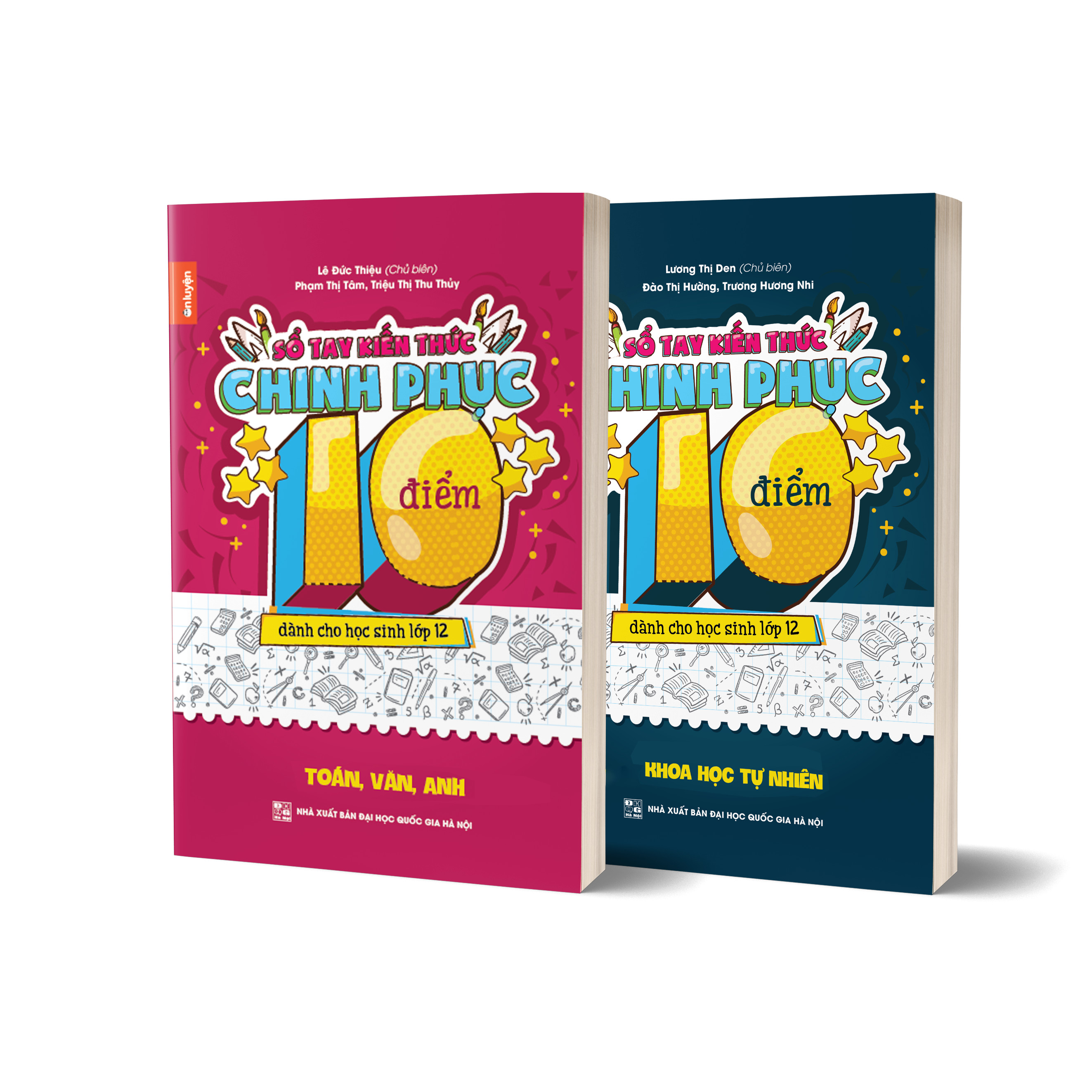 Combo 2 cuốn Sổ tay Kiến thức chinh phục điểm 10 dành cho học sinh lớp 12 - Toán Văn Anh &amp; KHTN