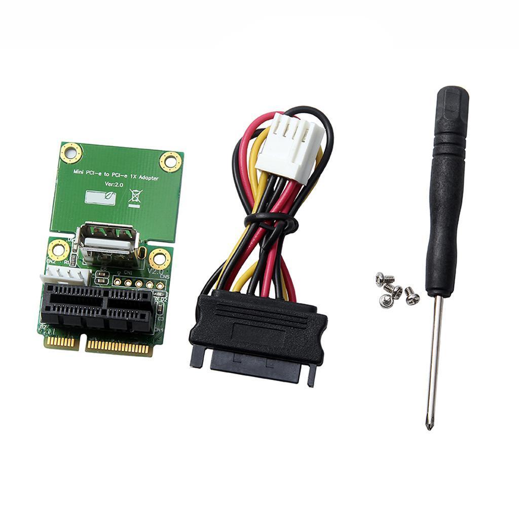 PCI Express X1 to Mini PCIe Adapter Card Converter Support USB Device