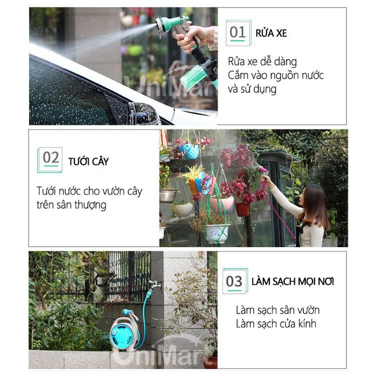 Bộ vòi nước xịt rửa tưới tiêu cây cảnh Mirco Hose Reel X15 15m - Home and Garden