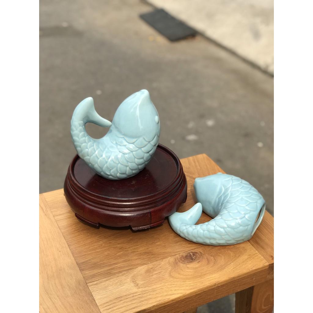 CÁ TREO TƯỜNG GỐM SỨ TRANG TRÍ TRỒNG CÂY DECOR